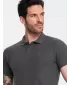 Mens t -phirt gallérral OMBRE OM-POBS-0100 GRAFIT