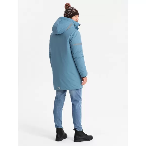  Kabát OMBRE OM-JALJ-0169 KÉK 