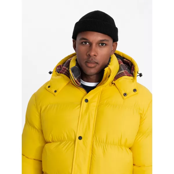  Férfi téli kabát OMBRE OM-JAHP-0205 SÁRGA 