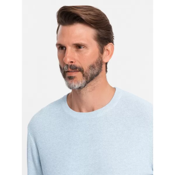  Férfi pulóver OMBRE OM-SWSW-0142 KÉK 