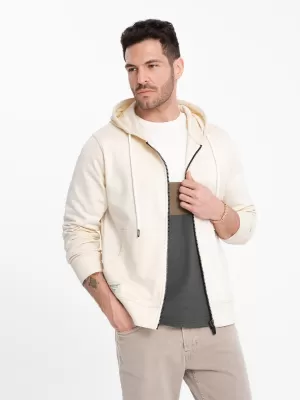 Férfi pulóver OMBRE OM-SSBZ-0178 KRÉM