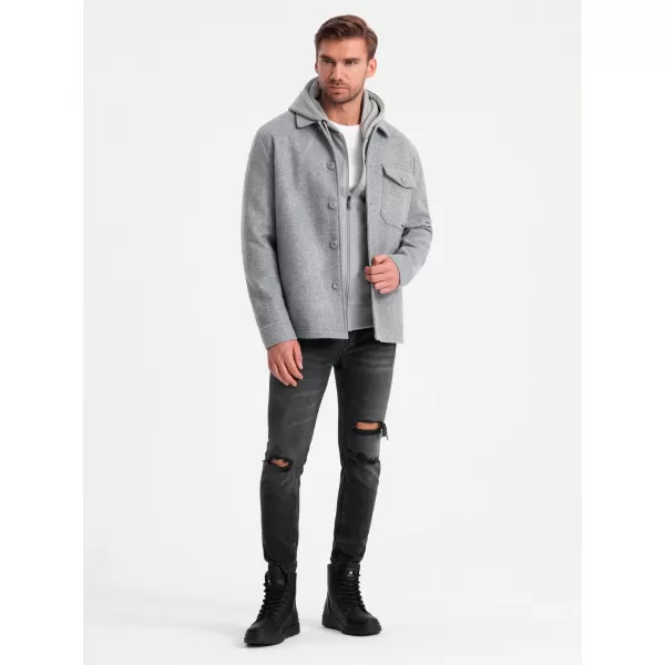  Kabát OMBRE OM-JANP-0199 SZÜRKE 