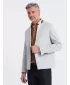 Kabát OMBRE OM-BLZB-0131 SZÜRKE MELANGE