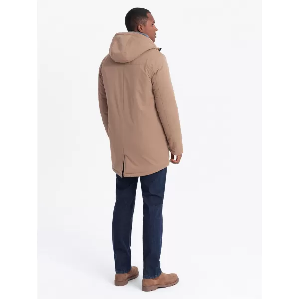 Kabát OMBRE OM-JALJ-0181 BÉZS 