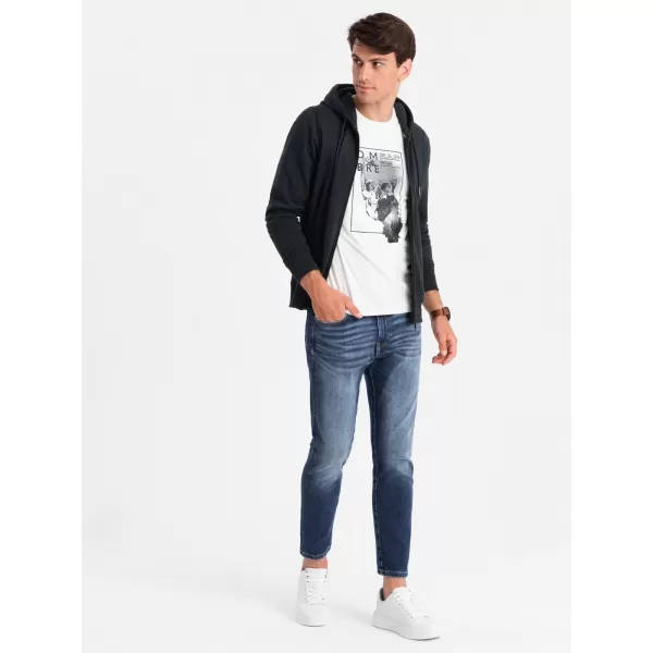 Férfi pulóver OMBRE OM-SSBZ-0160 FEKETE 