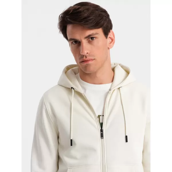  Férfi pulóver OMBRE OM-SSBZ-0160 KRÉM 