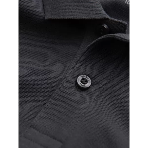  Mens t -phirt gallérral OMBRE OM-POBS-0100 GRAFIT 