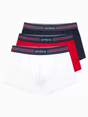 Rövidnadrág OMBRE OM-UNBO-0109 3 PACK MIX FEHÉR