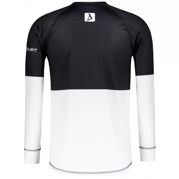  Férfi funkcionális termo t -phirt hosszú ujjú prémiummal ALTISPORT VOJ/ALM051TER01 FEKETE -FEHÉR 