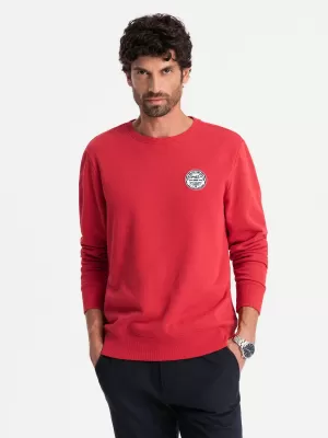 Férfi pulóver OMBRE OM-SSNZ-0134 PIROS