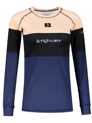Női funkcionális termo t -póló hosszú ujjú prémium ALTISPORT VOJ/ALW051TER01 NARANCSSÁRGA/KÉK