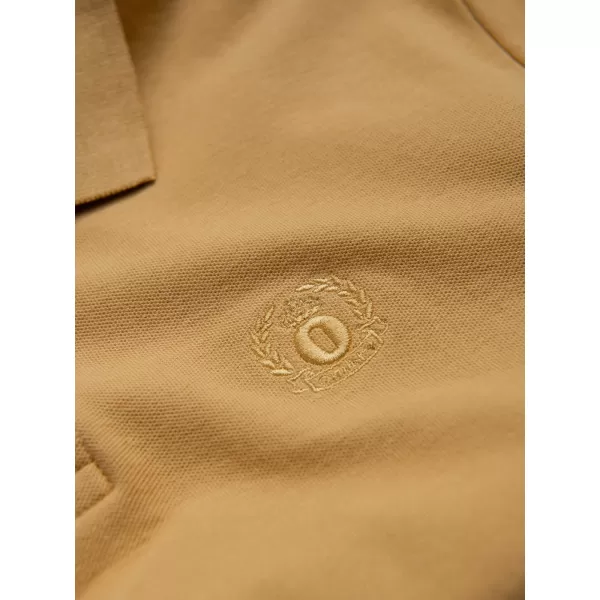  Mens t -phirt gallérral OMBRE OM-POBS-0100 MUSTÁR 