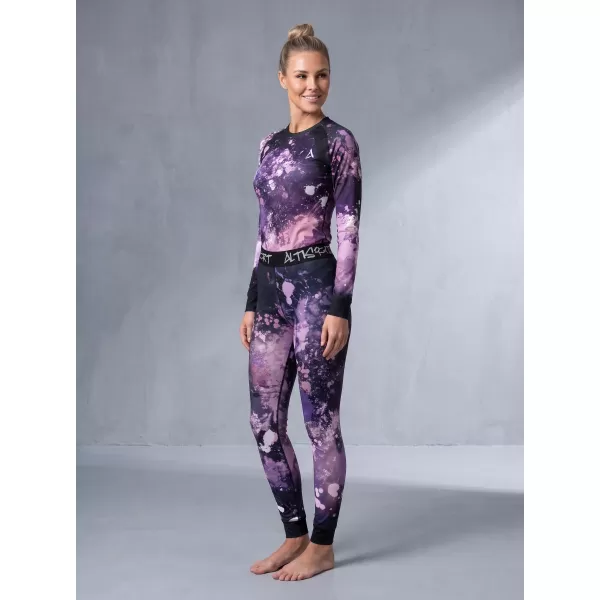  Női funkcionális termo nadrág prémium ALTISPORT VOJ/ALW055TER02 FEKETE -VIOLET 