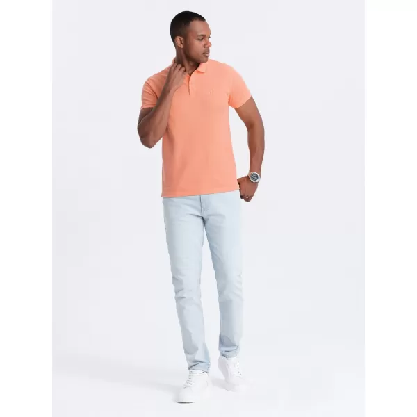  Mens t -phirt gallérral OMBRE OM-POBS-0100 ŐSZIBARACK 