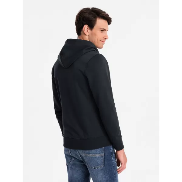  Férfi pulóver OMBRE OM-SSBZ-0160 FEKETE 