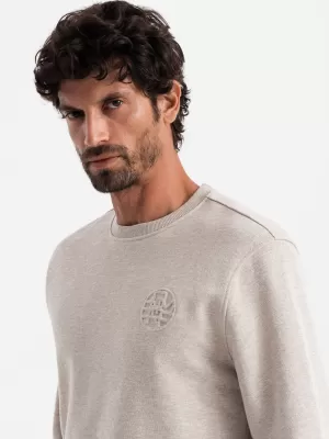 Férfi pulóver OMBRE OM-SSNZ-0163 BÉZS