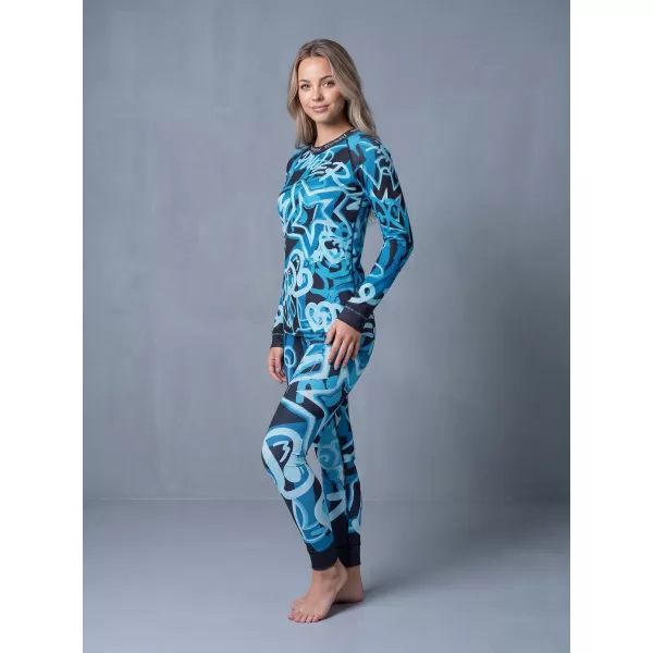  Női funkcionális termo nadrág prémium ALTISPORT VOJ/ALW054TER02 FEKETE -BLUE 