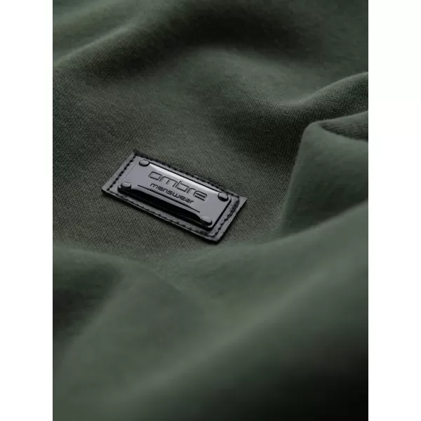  Férfi pulóver OMBRE OM-SSNZ-0136 SÖTÉTZÖLD 