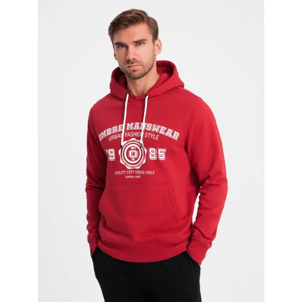 Férfi pulóver OMBRE OM-SSPS-0143 PIROS 