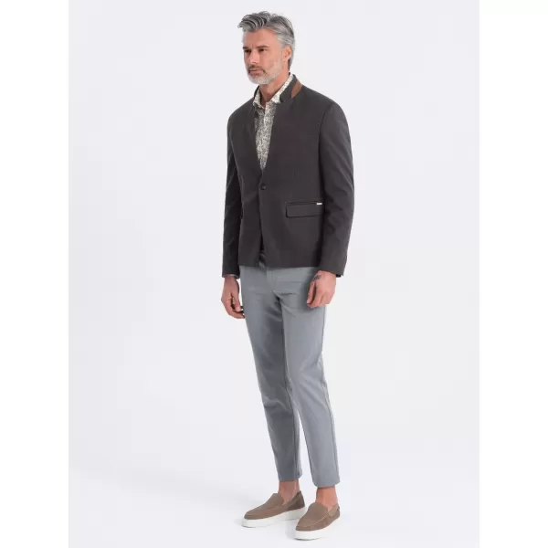  Kabát OMBRE OM-BLZB-0131 FEKETE MELANGE 