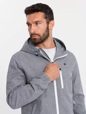 Kabát OMBRE OM-JANP-0136 SZÜRKE