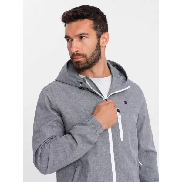  Kabát OMBRE OM-JANP-0136 SZÜRKE 