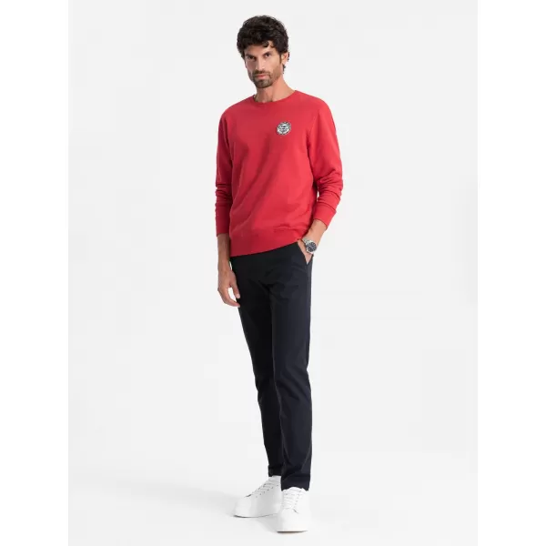  Férfi pulóver OMBRE OM-SSNZ-0134 PIROS 