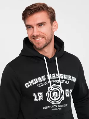 Férfi pulóver OMBRE OM-SSPS-0143 FEKETE