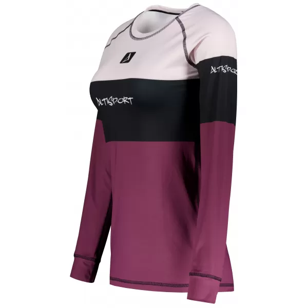  Női funkcionális termo t -póló hosszú ujjú prémium ALTISPORT VOJ/ALW051TER01 BURGUNDIA 