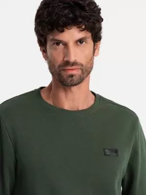 Férfi pulóver OMBRE OM-SSNZ-0136 SÖTÉTZÖLD