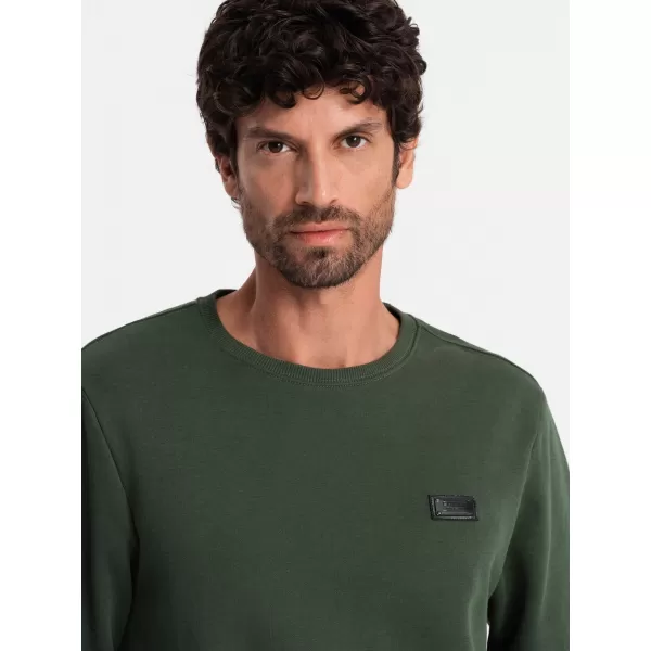  Férfi pulóver OMBRE OM-SSNZ-0136 SÖTÉTZÖLD 