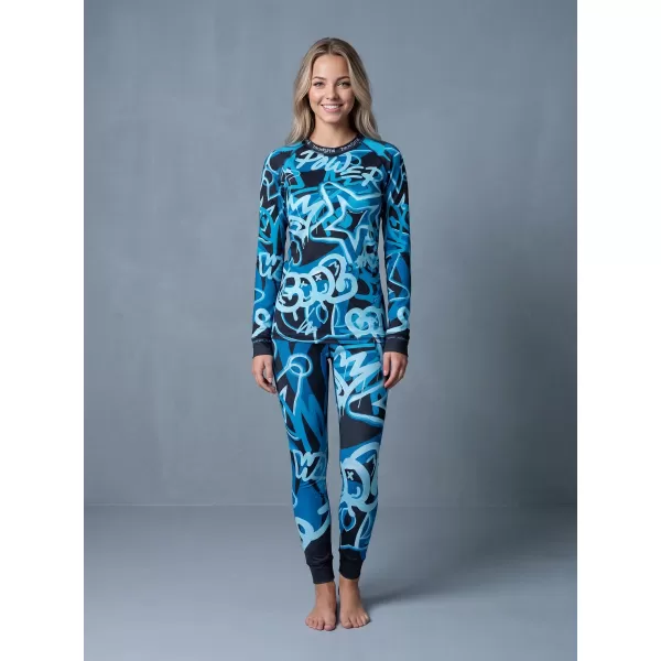  Női funkcionális termo nadrág prémium ALTISPORT VOJ/ALW054TER02 FEKETE -BLUE 