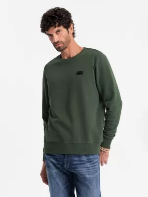 Férfi pulóver OMBRE OM-SSNZ-0136 SÖTÉTZÖLD