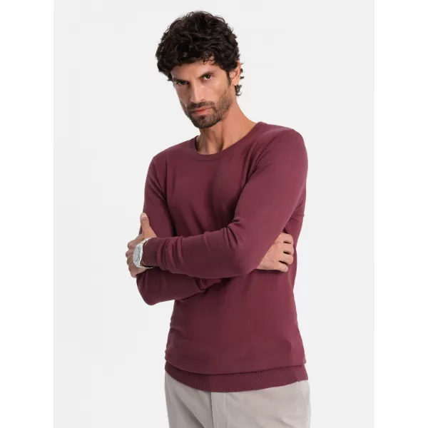  Férfi pulóver OMBRE OM-SWBS-0106 BURGUNDIA 