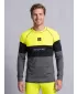 Férfi funkcionális termo t -phirt hosszú ujjú prémiummal ALTISPORT VOJ/ALM051TER01 NEON SÁRGA/SZÜRKE