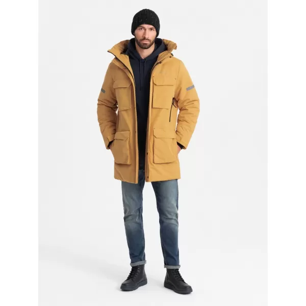  Kabát OMBRE OM-JALJ-0169 SÁRGA 