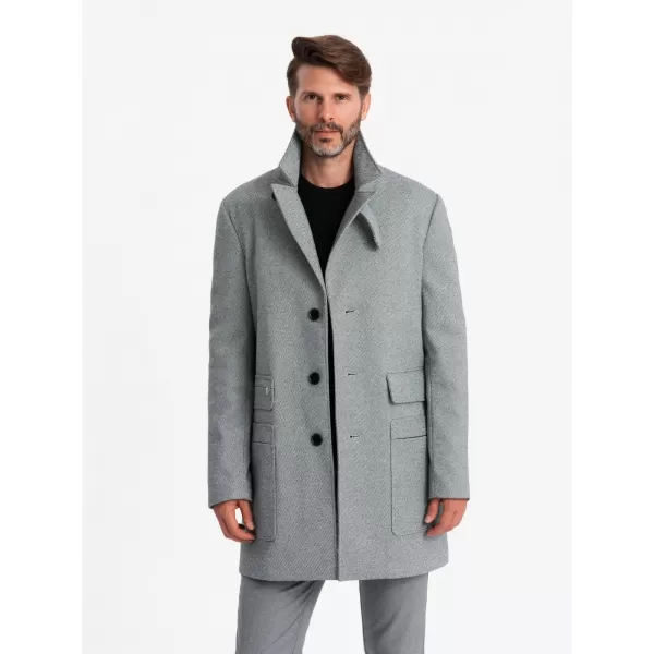  Férfi kabát OMBRE OM-COWC-0108 SZÜRKE 