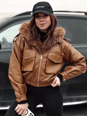 Női kabát DSTREET SOFTREBEL TY4761 KARAMELLA