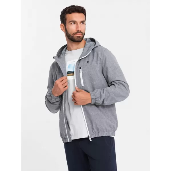  Kabát OMBRE OM-JANP-0136 SZÜRKE 