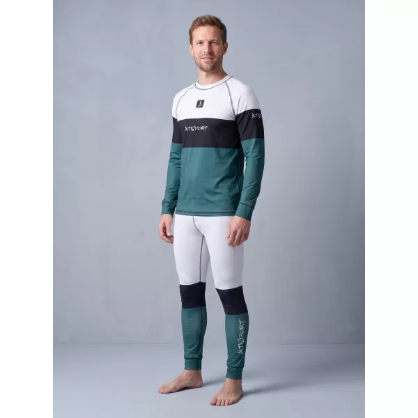  Férfi funkcionális termo nadrág prémium ALTISPORT VOJ/ALM051TER02 FEHÉR -ZÖLD 
