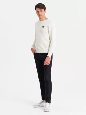 Férfi pulóver OMBRE OM-SSNZ-0136 KRÉM
