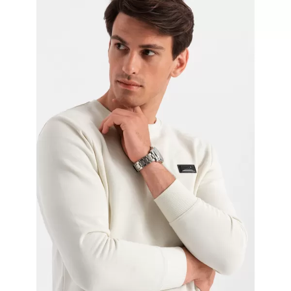  Férfi pulóver OMBRE OM-SSNZ-0136 KRÉM 