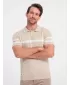 Mens t -phirt gallérral OMBRE OM-POSS-0118 BÉZS