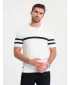 Mens t -phirt gallérral OMBRE OM-POSS-0118 FEHÉR