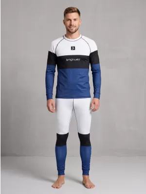 Férfi funkcionális termo nadrág prémium ALTISPORT VOJ/ALM051TER02 FEHÉR -BLUE
