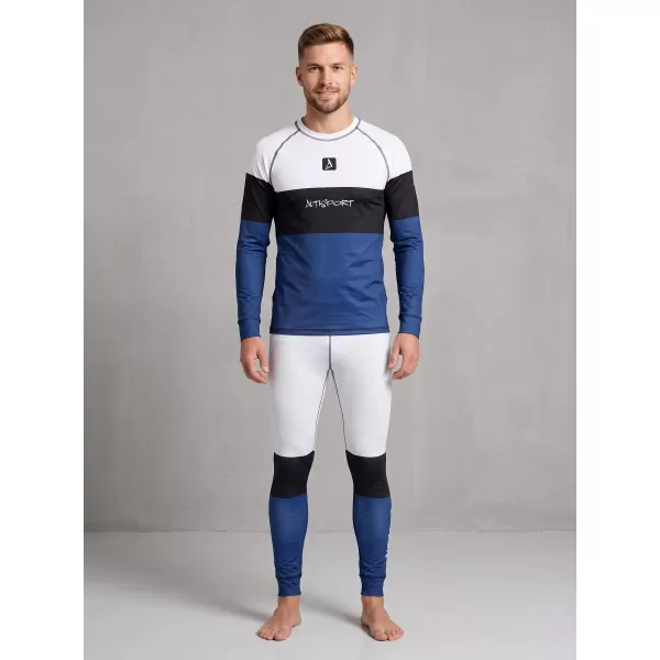  Férfi funkcionális termo nadrág prémium ALTISPORT VOJ/ALM051TER02 FEHÉR -BLUE 