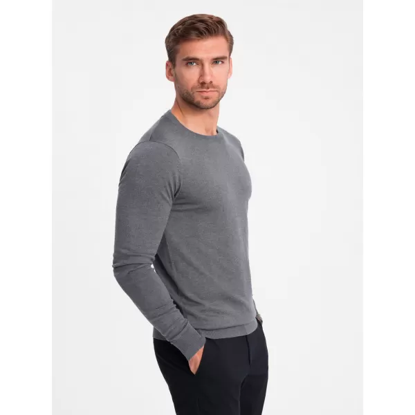 Férfi pulóver OMBRE OM-SWBS-0106 SZÜRKE MELANGE 