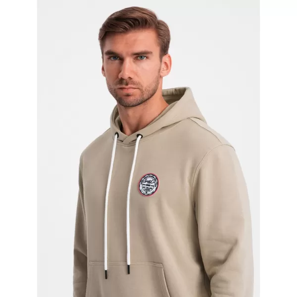  Férfi pulóver OMBRE OM-SSNZ-0144 HOMOK 