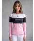 Női funkcionális termo t -póló hosszú ujjú prémium ALTISPORT VOJ/ALW051TER01 FEHÉR -PINK