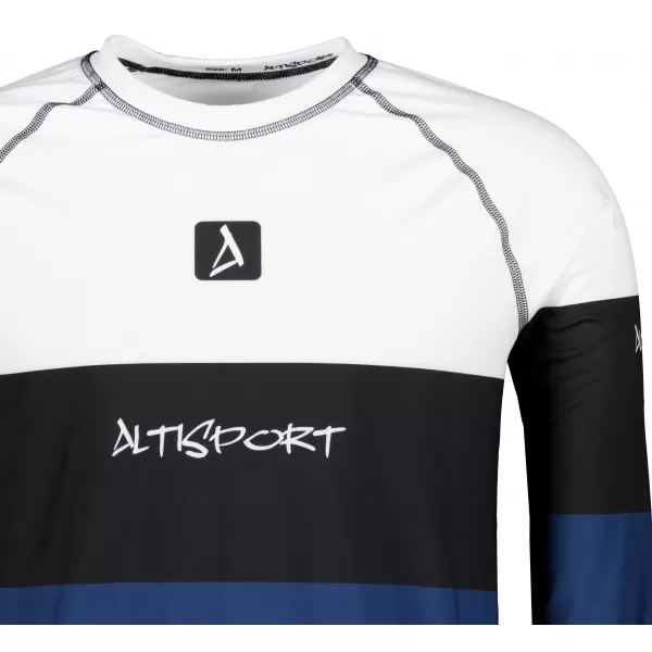  Férfi funkcionális termo t -phirt hosszú ujjú prémiummal ALTISPORT VOJ/ALM051TER01 FEHÉR -BLUE 